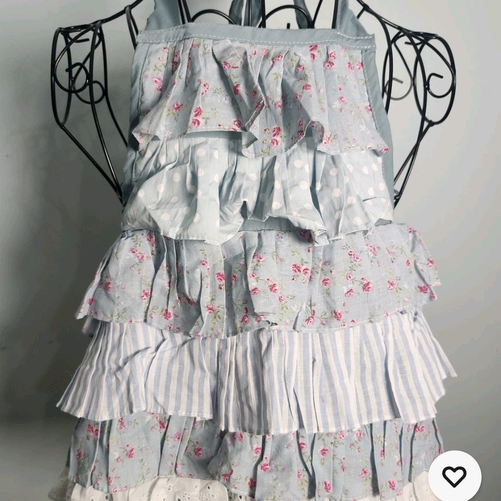 Sister Violet Girls Ruffle Apron Floral Cottagecore Shabby Chic Boutique NWT